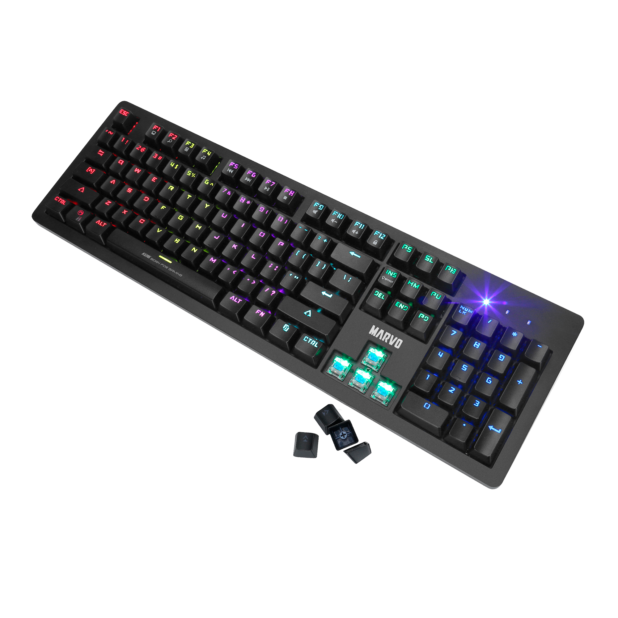 Teclado Gaming Espa Ol Marvo Mec Nico Con Iluminaci N Pcservice